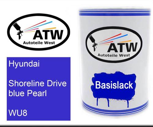 Hyundai, Shoreline Drive blue Pearl, WU8: 500ml Lackdose, von ATW Autoteile West.